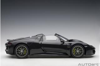 Porsche 918 Spyder 2013 (Basaltschwarz/black metallic) (composite model/3 openings + workable rear spoiler and fuel cap) \"with Weissach Package\" AUTOart 1:12