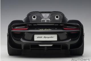 Porsche 918 Spyder 2013 (Basaltschwarz/black metallic) (composite model/3 openings + workable rear spoiler and fuel cap) \"with Weissach Package\" AUTOart 1:12