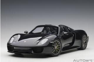 Porsche 918 Spyder 2013 (Basaltschwarz/black metallic) (composite model/3 openings + workable rear spoiler and fuel cap) \"with Weissach Package\" AUTOart 1:12