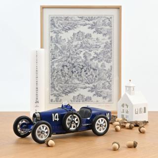 Bugatti T35 1925 Dark Blue  Norev 1:12 Metallmodell (Türen/Hauben nicht zu öffnen!)