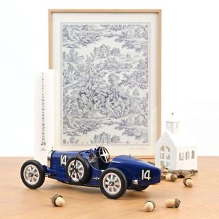 Bugatti T35 1925 Dark Blue  Norev 1:12 Metallmodell (Türen/Hauben nicht zu öffnen!)