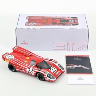 Porsche 917K 24H France 1970 #23 Attwood / Herrmann Winner (Reprod 2023) Norev 1:12 Metallmodell (Türen/Hauben nicht zu öffnen!)