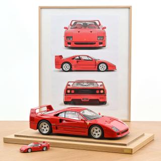 Ferrari F40 1987 Red (revised version) Norev 1:12 Metallmodell (Türen/Hauben nicht zu öffnen!)