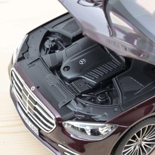 Mercedes-Benz S-Class AMG-Line 2021 Red metallic Norev 1:18 Metallmodell 4 Türen, Motorhaube und Kofferraum zu öffnen!