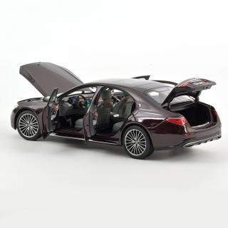 Mercedes-Benz S-Class AMG-Line 2021 Red metallic Norev 1:18 Metallmodell 4 Türen, Motorhaube und Kofferraum zu öffnen!