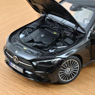 Mercedes-Benz CLE Coupé 2024 Obsidian Black met 1:18 Norev 1:18 Metallmodell 2 Türen, Motorhaube und Kofferraum zu öffnen!