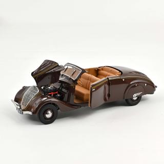 Peugeot 402 Eclipse 1937 - Chocolate  Norev 1:18 Metallmodell 2 Türen, Motorhaube und Kofferraum zu öffnen!