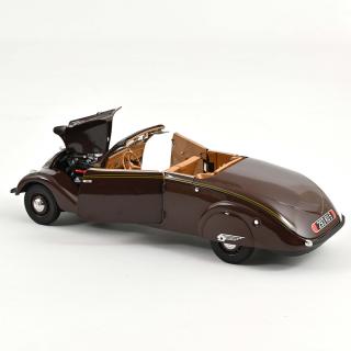 Peugeot 402 Eclipse 1937 - Chocolate  Norev 1:18 Metallmodell 2 Türen, Motorhaube und Kofferraum zu öffnen!