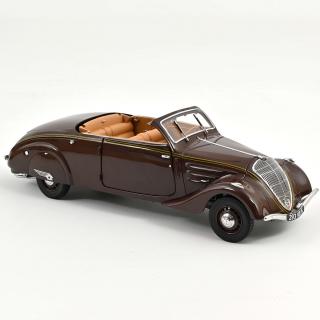 Peugeot 402 Eclipse 1937 - Chocolate  Norev 1:18 Metallmodell 2 Türen, Motorhaube und Kofferraum zu öffnen!