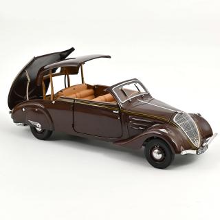 Peugeot 402 Eclipse 1937 - Chocolate  Norev 1:18 Metallmodell 2 Türen, Motorhaube und Kofferraum zu öffnen!