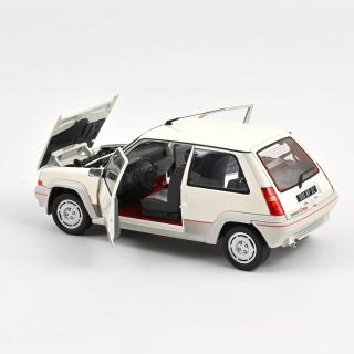 Renault Supercinq GT Turbo Ph I 1985 Pearl White 1:18 (Reprod 2024) Norev 1:18 Metallmodell 2 Türen, Motorhaube und Kofferraum zu öffnen!