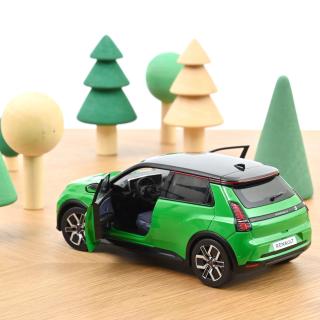 Renault 5 E-Tech 100% Electric 2024 Pop Green & Black  Norev 1:18 Metallmodell 2 Türen  zu öffnen!