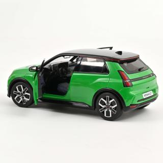 Renault 5 E-Tech 100% Electric 2024 Pop Green & Black  Norev 1:18 Metallmodell 2 Türen  zu öffnen!