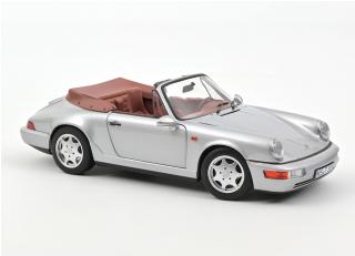 Porsche 911 Carrera 2 Cabriolet 1990 Silver Norev 1:18 Metallmodell 2 Türen, Motorhaube und Kofferraum zu öffnen!