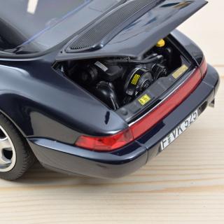 Porsche 911 Carrera 4 Targa 1991 Blue metallic Norev 1:18 Metallmodell 2 Türen, Motorhaube und Kofferraum zu öffnen!