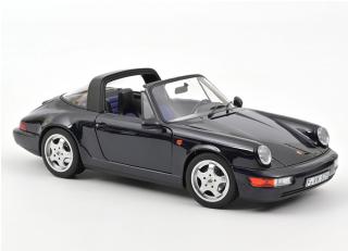 Porsche 911 Carrera 4 Targa 1991 Blue metallic Norev 1:18 Metallmodell 2 Türen, Motorhaube und Kofferraum zu öffnen!