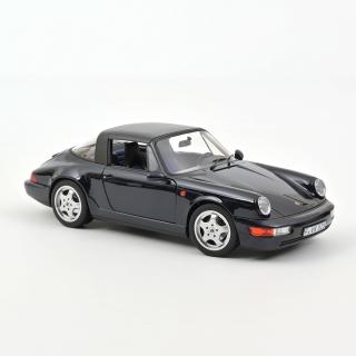 Porsche 911 Carrera 4 Targa 1991 Blue metallic Norev 1:18 Metallmodell 2 Türen, Motorhaube und Kofferraum zu öffnen!