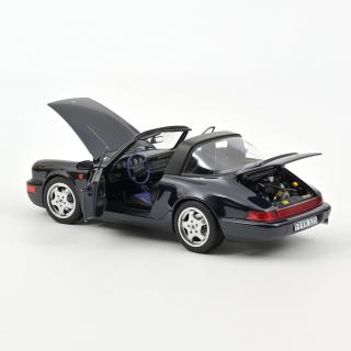 Porsche 911 Carrera 4 Targa 1991 Blue metallic Norev 1:18 Metallmodell 2 Türen, Motorhaube und Kofferraum zu öffnen!