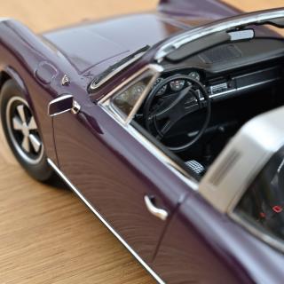 Porsche 911 E Targa 1971 Violet Norev 1:18 Metallmodell (Türen/Hauben nicht zu öffnen!)