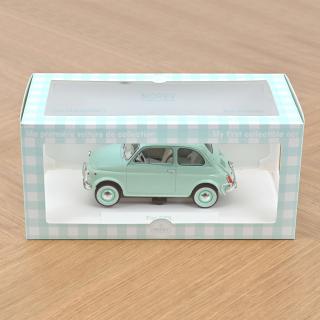 Fiat 500 L 1968 Pastel Blue w/ special birth pack 1:18 Norev 1:18 Metallmodell (Türen/Hauben nicht zu öffnen!)