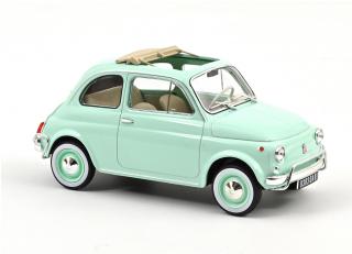 Fiat 500 L 1968 Pastel Blue w/ special birth pack 1:18 Norev 1:18 Metallmodell (Türen/Hauben nicht zu öffnen!)