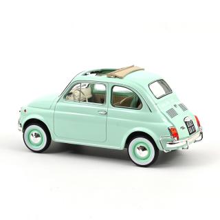 Fiat 500 L 1968 Pastel Blue w/ special birth pack 1:18 Norev 1:18 Metallmodell (Türen/Hauben nicht zu öffnen!)