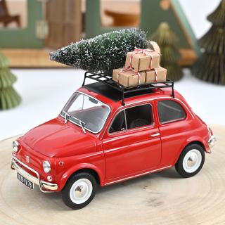 Fiat 500L 1968 Green Christmas 1:18 Norev 1:18 Metallmodell (Türen/Hauben nicht zu öffnen!)