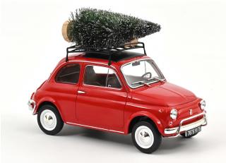 Fiat 500L 1968 Green Christmas 1:18 Norev 1:18 Metallmodell (Türen/Hauben nicht zu öffnen!)