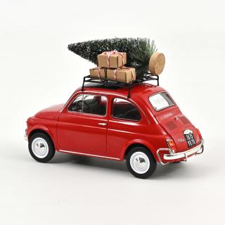 Fiat 500L 1968 Green Christmas 1:18 Norev 1:18 Metallmodell (Türen/Hauben nicht zu öffnen!)