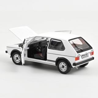 VW Golf GTI 1976 Alpine White 1:18 (Reprod 2024) Norev 1:18 Metallmodell 2 Türen und Motorhaube  zu öffnen!