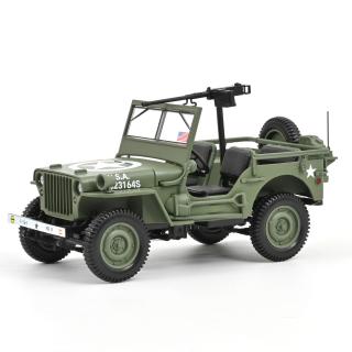 Jeep Army 1944 D-Day 1:18 Norev 1:18 Metallmodell Motorhaube  zu öffnen!