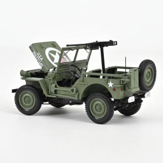 Jeep Army 1944 D-Day 1:18 Norev 1:18 Metallmodell Motorhaube  zu öffnen!