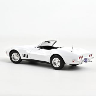 Chevrolet Corvette Convertible 1969 Can Am White   Norev 1:18 Metallmodell (Türen/Hauben nicht zu öffnen!)