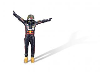 Red Bull RB19 Max Verstappen F1 2023 mit stehender Figur Burago 1:24