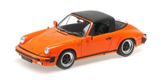 PORSCHE 911 CARRERA 3.2 TARGA - 1983 - ORANGE Minichamps 1:18 Metallmodell (Türen zu öffnen!)