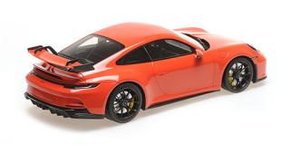 PORSCHE 911 (992) GT3 - 2021 - ORANGE/ BLACK WHEELS Minichamps 1:18 Resinemodell, Türen, Motorhaube... nicht zu öffnen