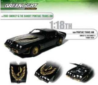 Pontiac Trans Am Firebird 1980 Turbo 4.9 Smokey & the Bandit II, black/gold Greenlight 1:18