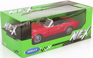 Ford Mustang 1964 Convertible 1/2 Rot Welly 1:18