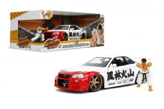 Nissan Skyline GTR R34 RYU Street Fighter Jada 1:24