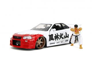 Nissan Skyline GTR R34 RYU Street Fighter Jada 1:24