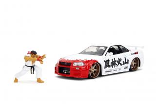 Nissan Skyline GTR R34 RYU Street Fighter Jada 1:24