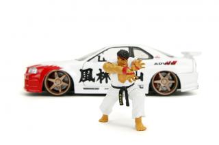 Nissan Skyline GTR R34 RYU Street Fighter Jada 1:24