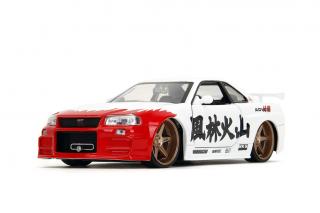 Nissan Skyline GTR R34 RYU Street Fighter Jada 1:24