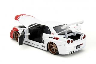 Nissan Skyline GTR R34 RYU Street Fighter Jada 1:24