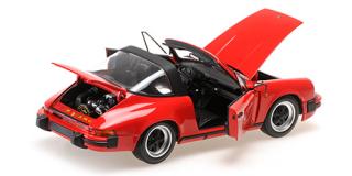 PORSCHE 911 CARRERA TARGA - 1983 - RED Minichamps 1:18 Metallmodell mit öffnenden Türen