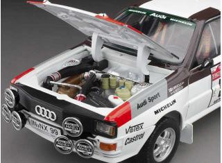 Audi Quattro A2 1983 #5 H.Mikkola Rally San Remo. With Race of Glory Movie Headlights parts (seperate parts) 4256 SunStar Metallmodell 1:18