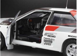 Audi Quattro A2 1983 #5 H.Mikkola Rally San Remo. With Race of Glory Movie Headlights parts (seperate parts) 4256 SunStar Metallmodell 1:18