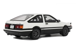 TOYOTA SPRINTER TRUENO AE86 WHITE 1985 mit aufgeklapten Scheinwerfern OttO mobile 1:18 Resinemodell (Türen, Motorhaube... nicht zu öffnen!)