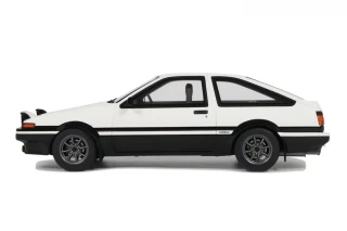 TOYOTA SPRINTER TRUENO AE86 WHITE 1985 mit aufgeklapten Scheinwerfern OttO mobile 1:18 Resinemodell (Türen, Motorhaube... nicht zu öffnen!)