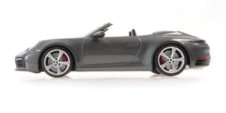 PORSCHE 911 CARRERA 4S CABRIOLET - 2019 - GREY METALLIC Minichamps 1:18 Metallmodell, Türen, Motorhaube... nicht zu öffnen